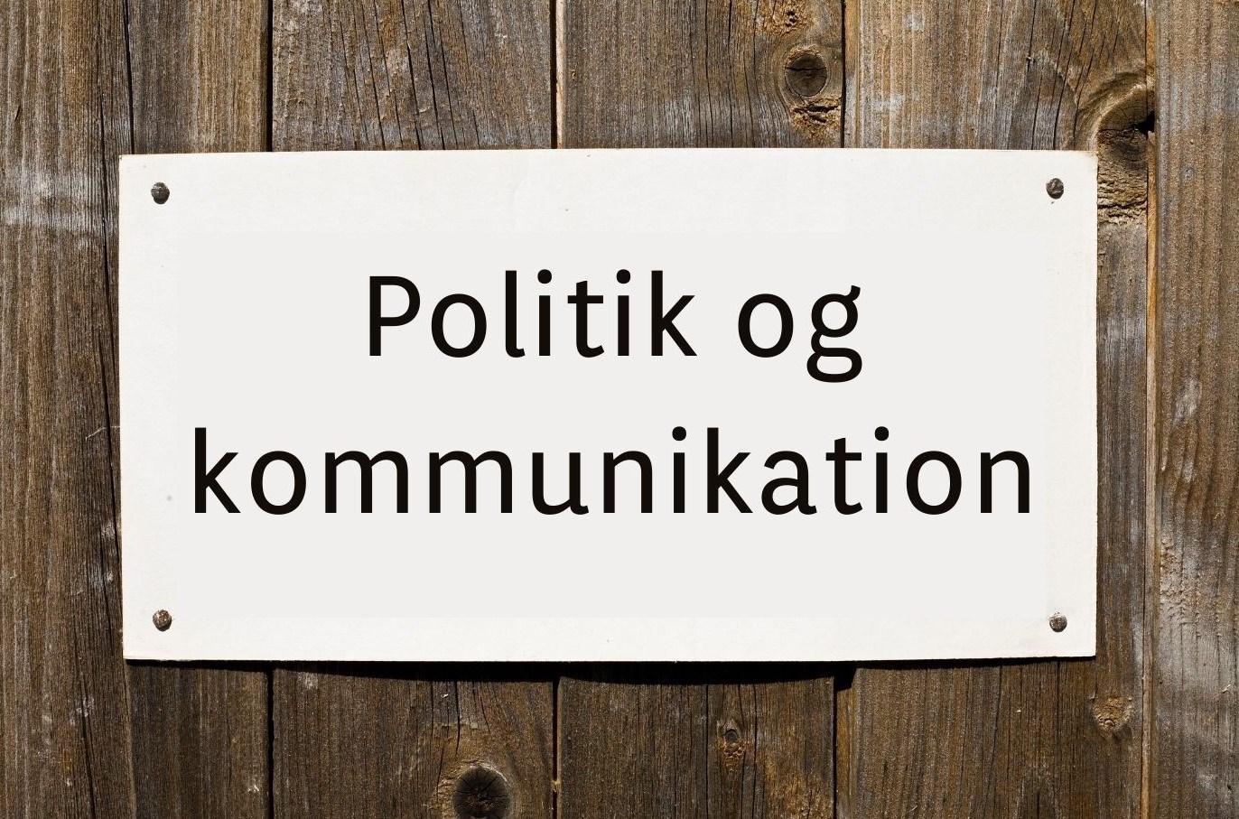 Politik Og Kommunikation Besk